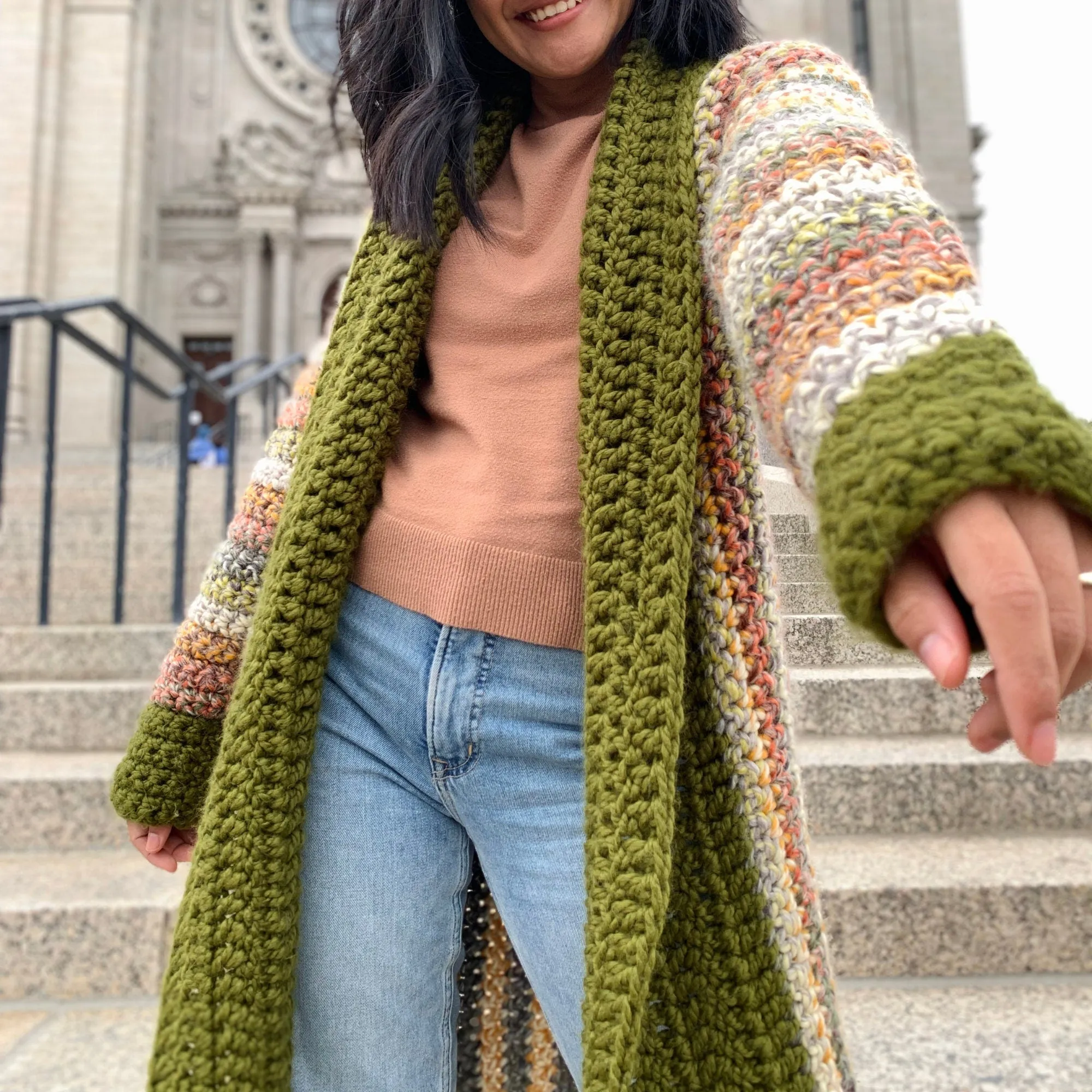 Crochet cardigan pattern pdf & tutorial us women&#39;s XS( S, M, L, XL, XXL ), crochet cardigan, crochet long cardigan, crochet cardigan pattern
