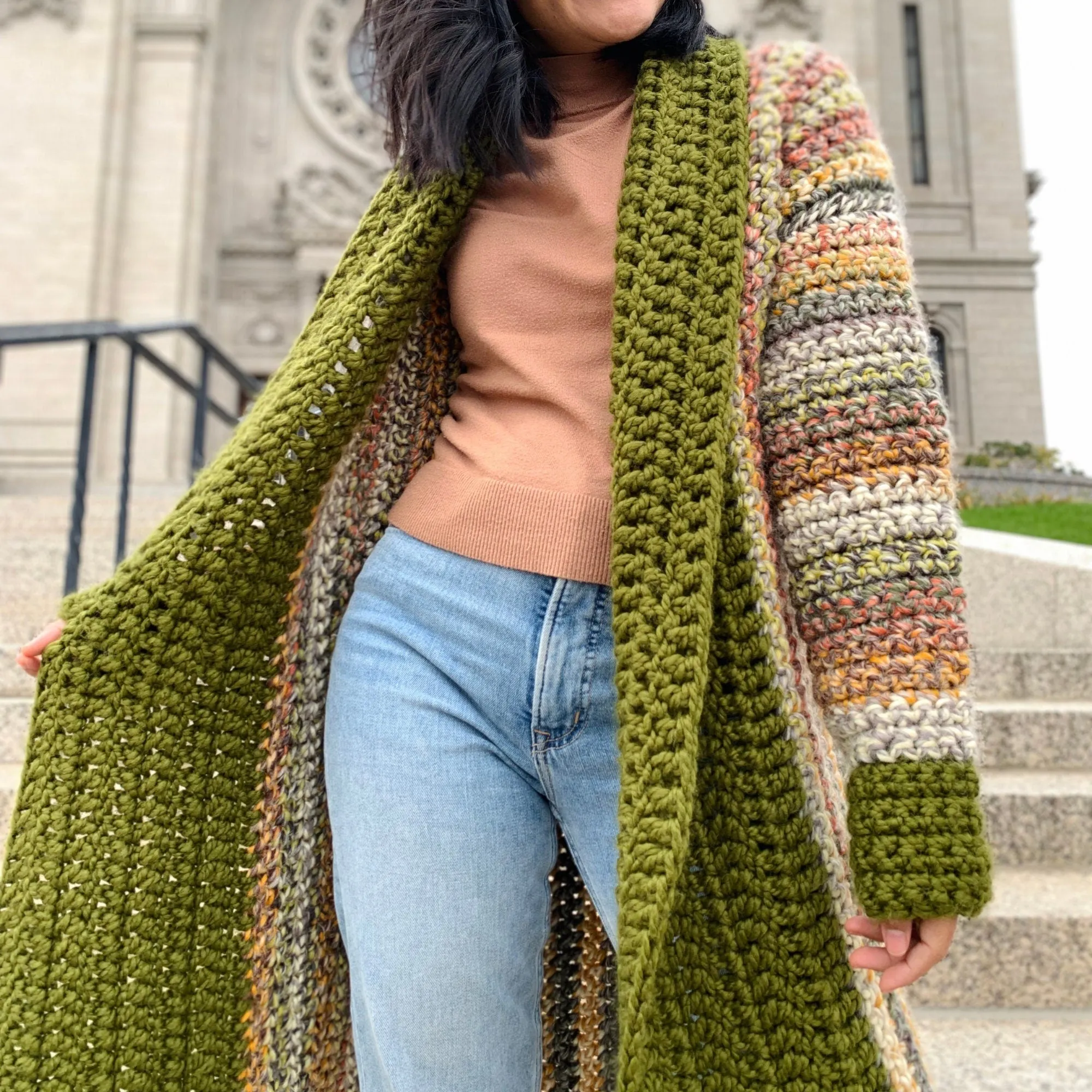 Crochet cardigan pattern pdf & tutorial us women&#39;s XS( S, M, L, XL, XXL ), crochet cardigan, crochet long cardigan, crochet cardigan pattern