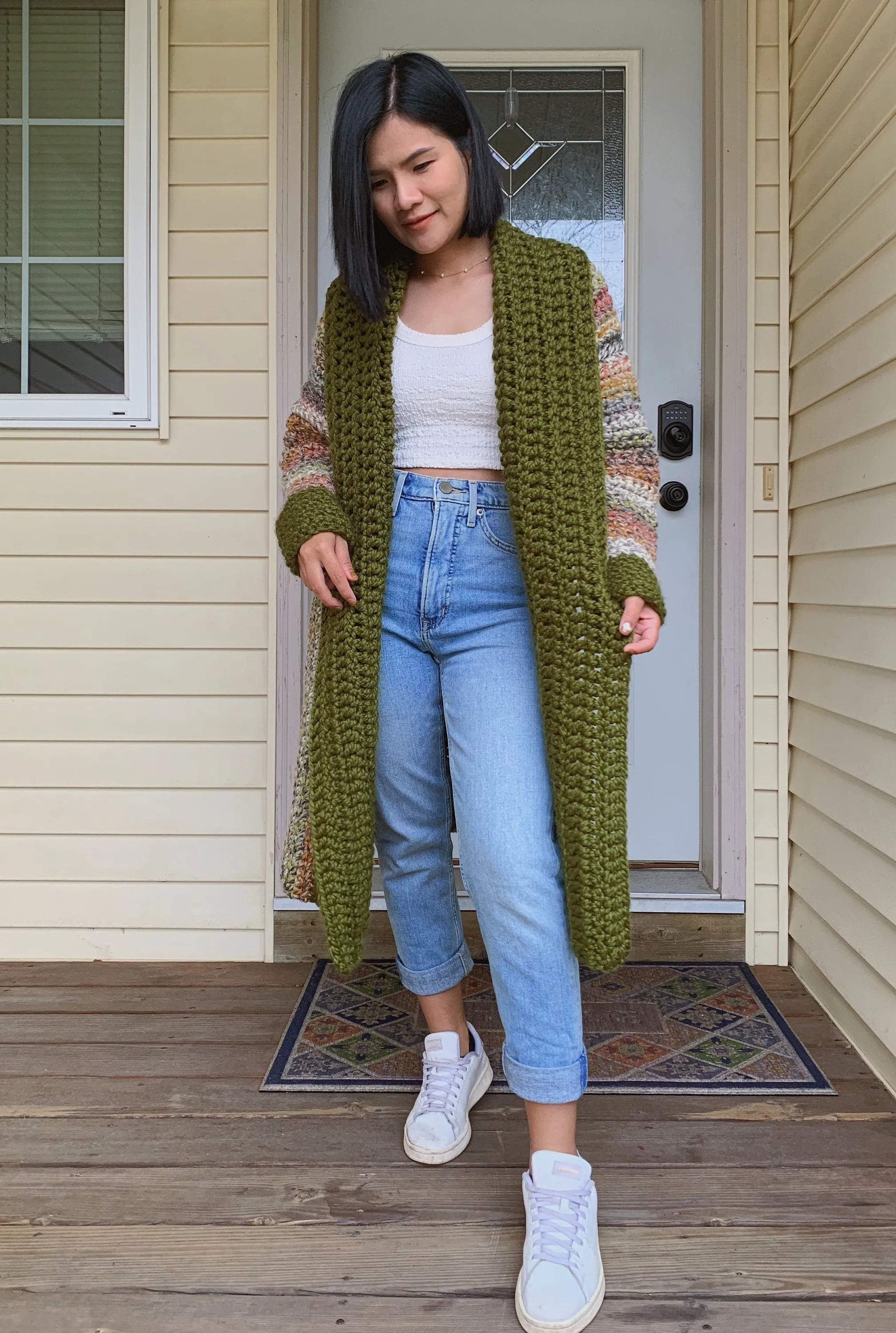 Crochet cardigan pattern pdf & tutorial us women&#39;s XS( S, M, L, XL, XXL ), crochet cardigan, crochet long cardigan, crochet cardigan pattern