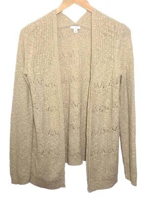 Dark Autumn Biscuit Open Cardigan Sweater