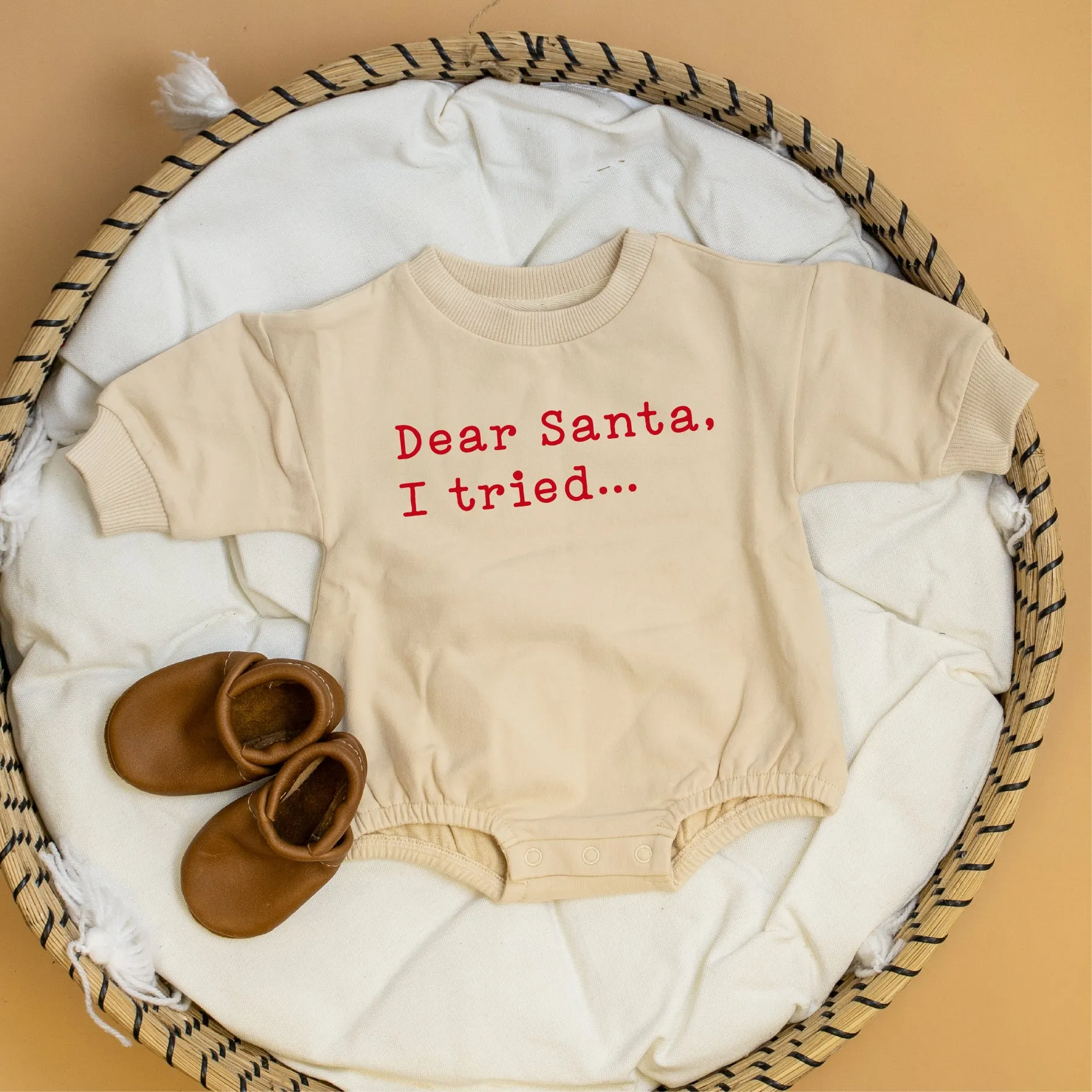 Dear Santa, I tried | Sweatshirt Romper