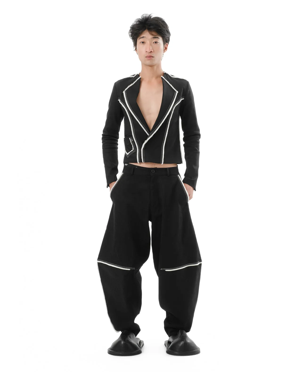 DIAPHANUM RAW EDGE SLIM FIT JACKET
