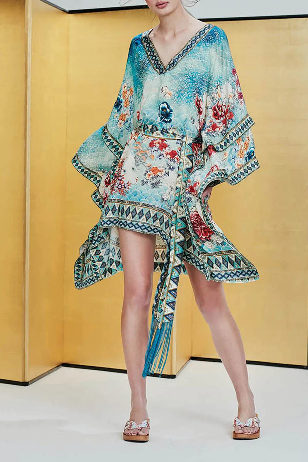DOUBLE LAYER KIMONO SLEEVE DRESS HER HEIRLOOM