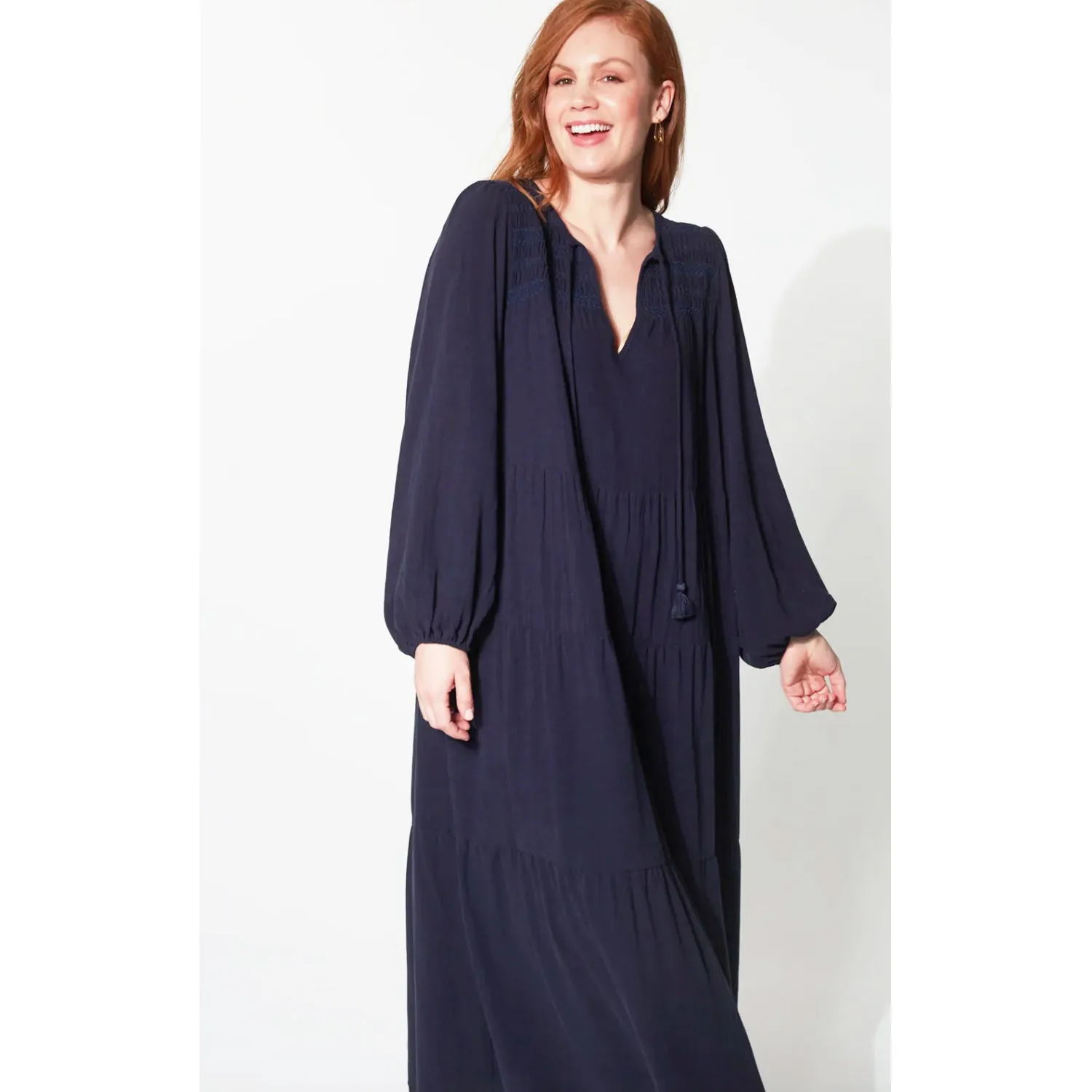 Dress Lauder Tiered Maxi - Midnight