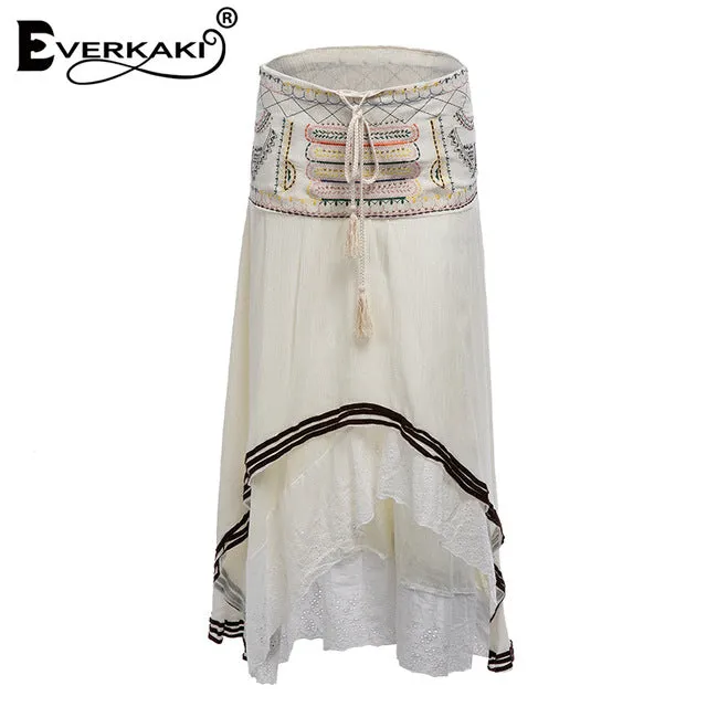 Embroidered Gypsy Cotton Skirt