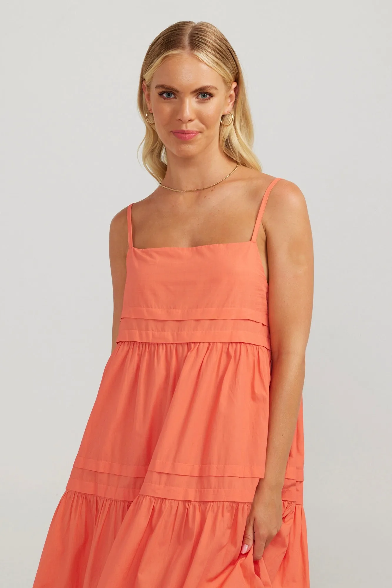 Esme Coral Strappy Maxi Dress