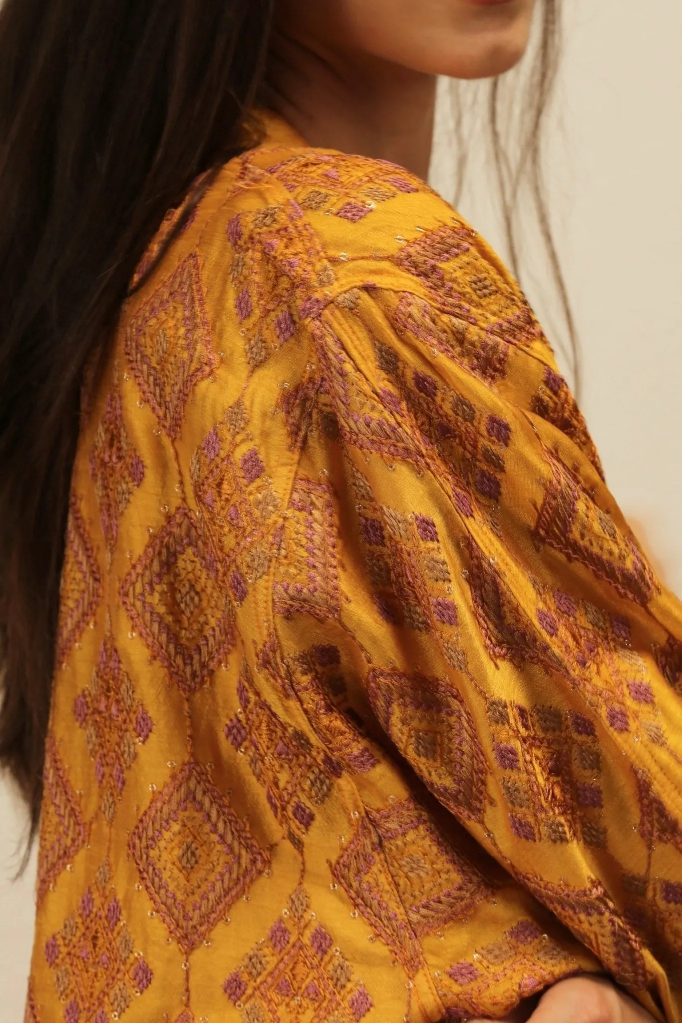 EUPHROSYNE SILK EMBROIDERED KIMONO