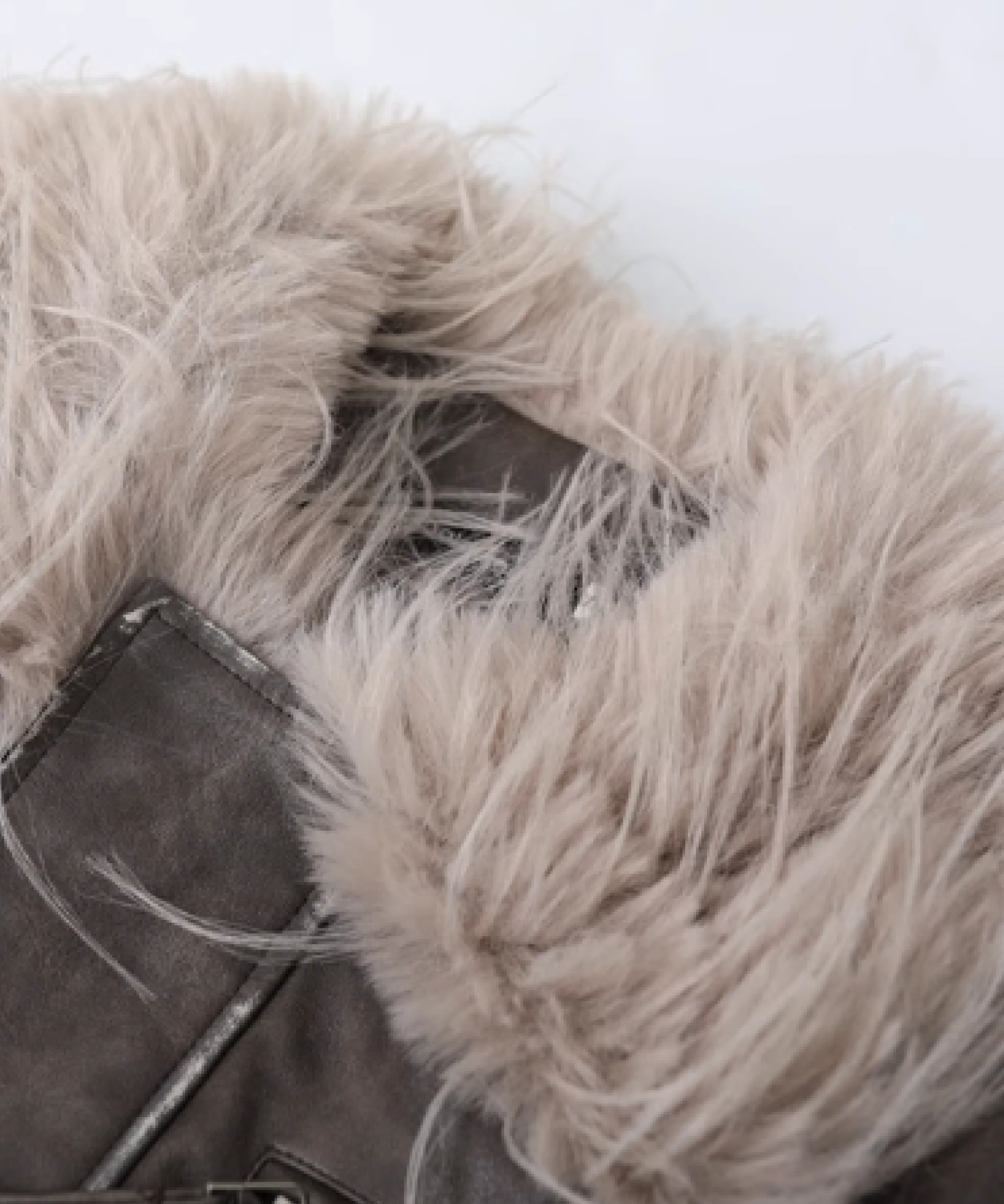 Fur Collar PU Down Coat