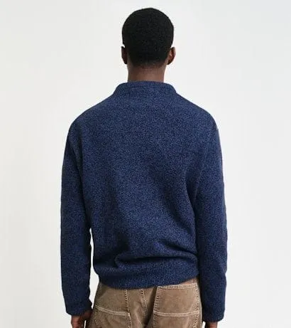 GANT Argyle Crew Neck Sweater in Evening Blue