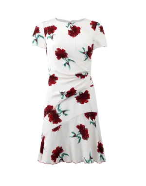 Gathered Waist Floral Dress