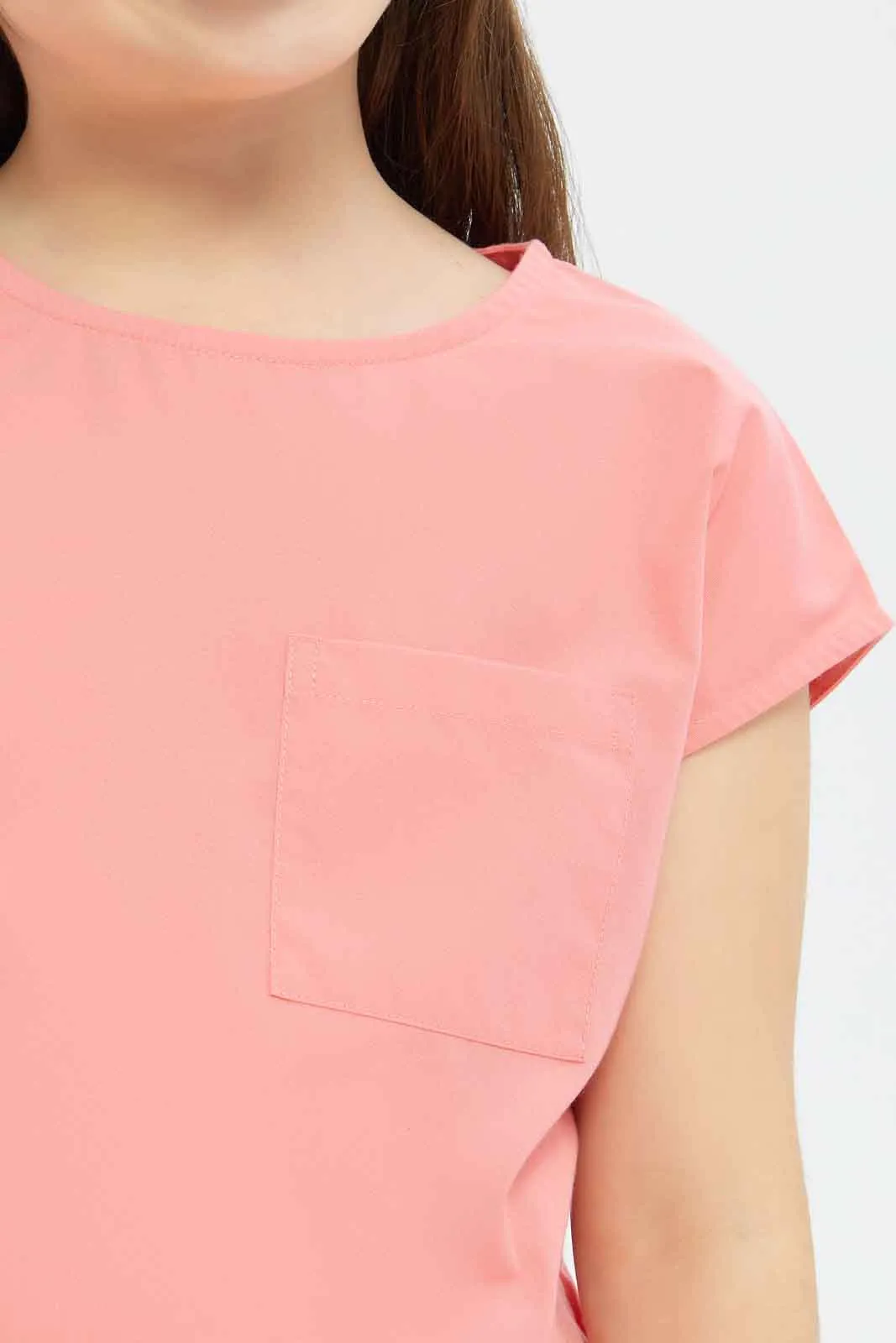 Girls Apricot Co-Ord Blouse