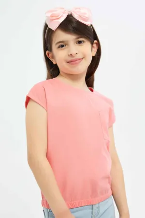Girls Apricot Co-Ord Blouse