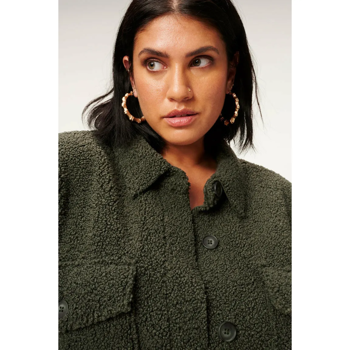 Good American Sherpa Shacket