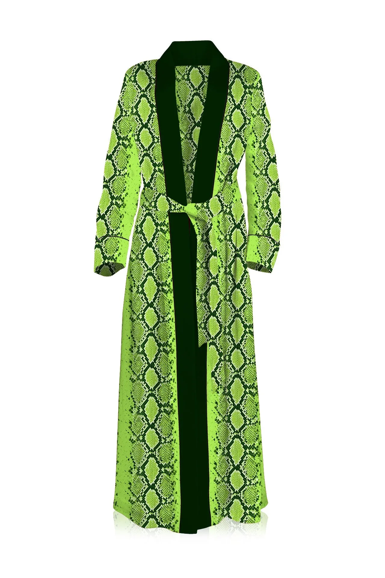 Green Silk Kimono Robe Womens