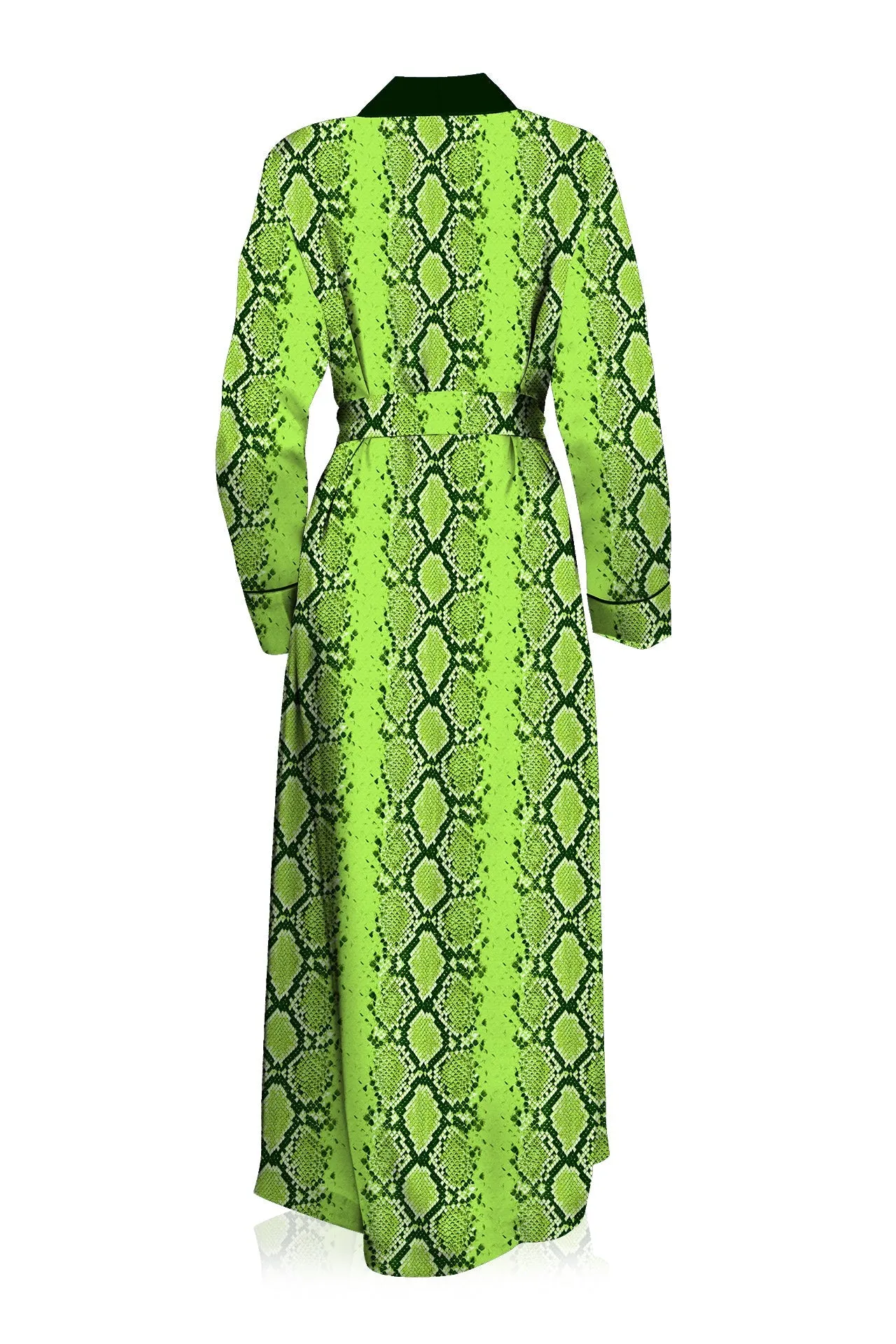 Green Silk Kimono Robe Womens