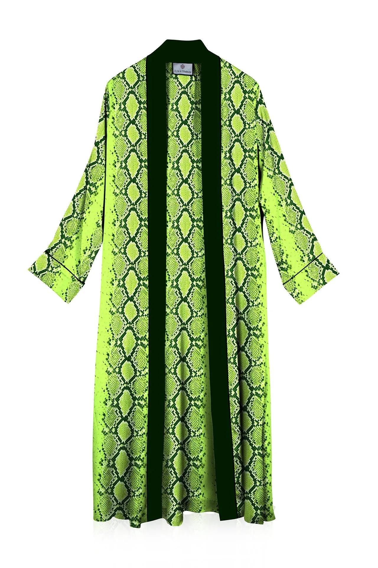 Green Silk Kimono Robe Womens