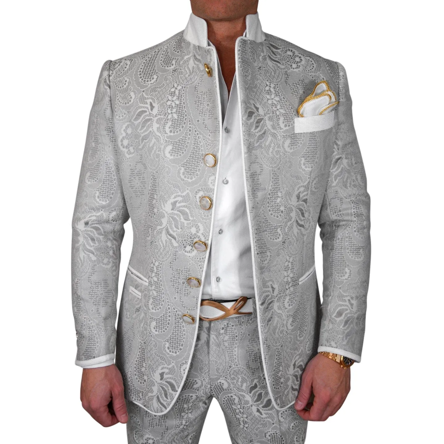 Grigio Damask Mandani Jacket