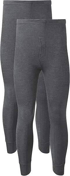 Heatwave® Pack of 2 Men's Thermal Trousers Long Johns Warm Underwear Baselayer