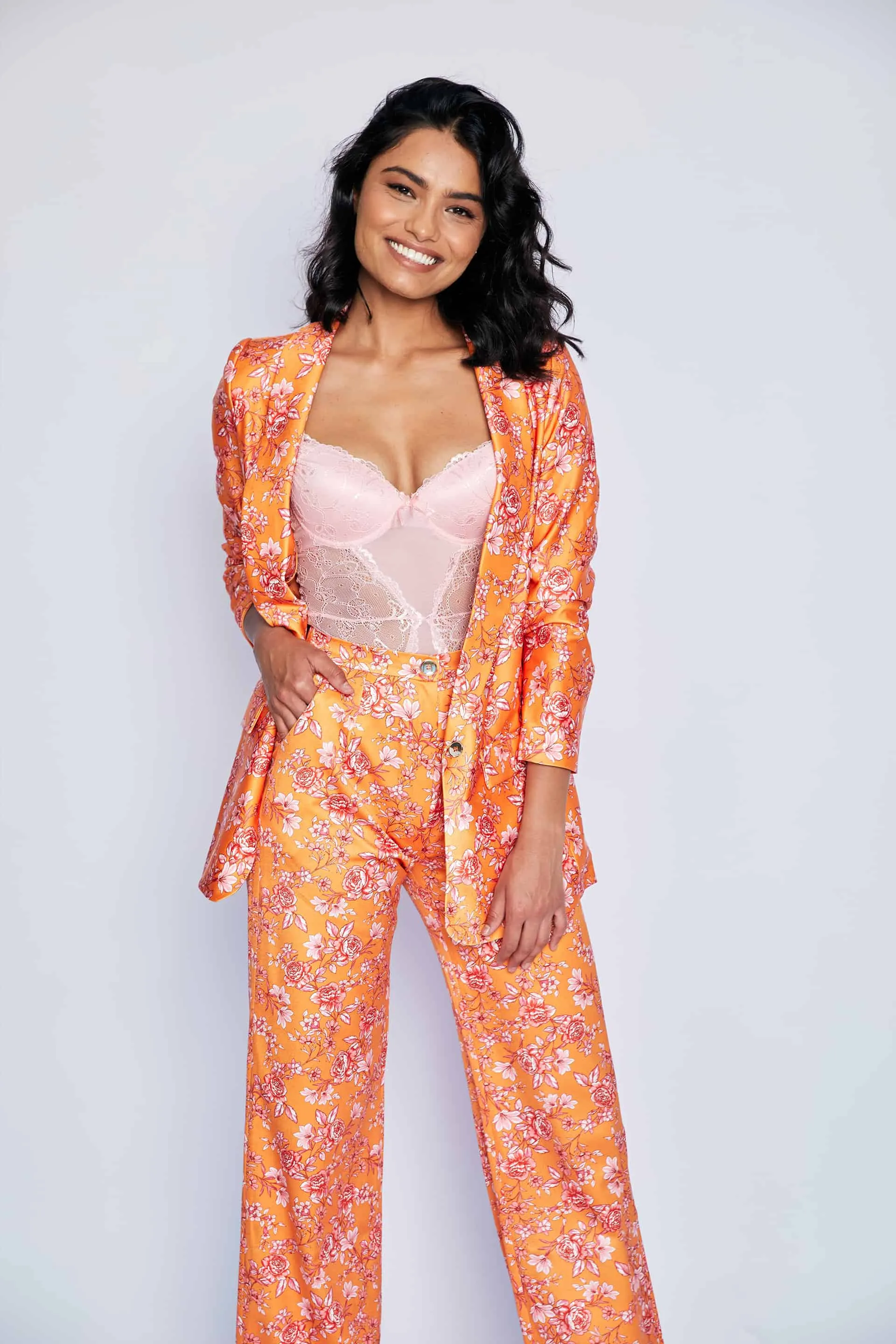 Hepburn Jacket - Peach