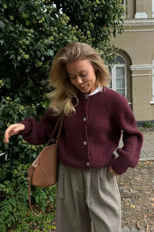 Idaic Cardigan - Bordeaux
