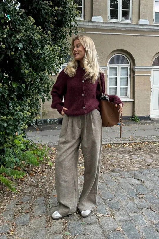 Idaic Cardigan - Bordeaux
