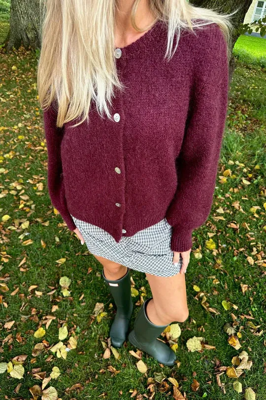 Idaic Cardigan - Bordeaux