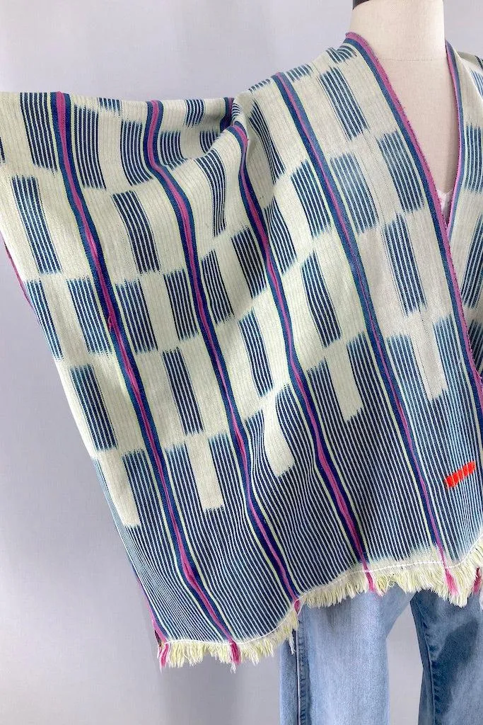 Indigo Baoule Cotton Cardigan