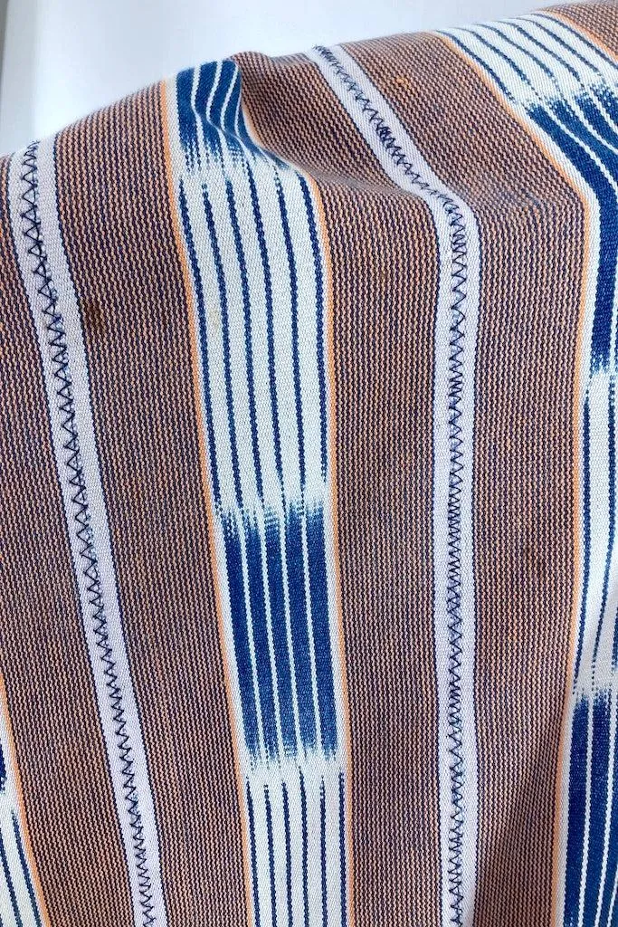 Indigo Blue & Orange Cotton Cardigan