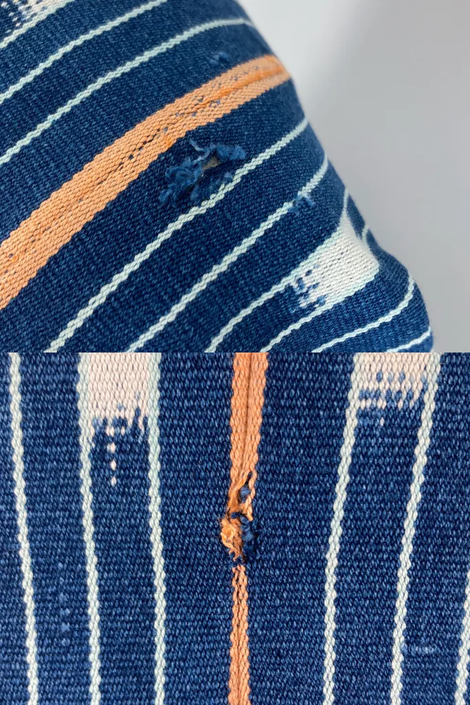 Indigo Blue Cotton Cardigan - Indigo Blue & Orange