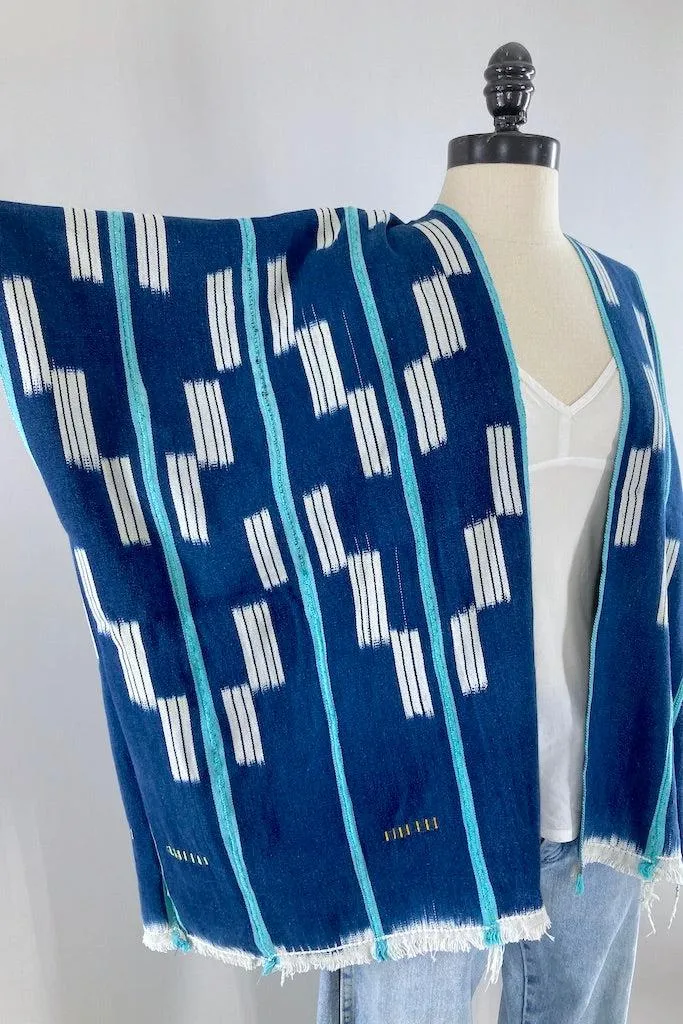 Indigo Cotton Cardigan Kimono