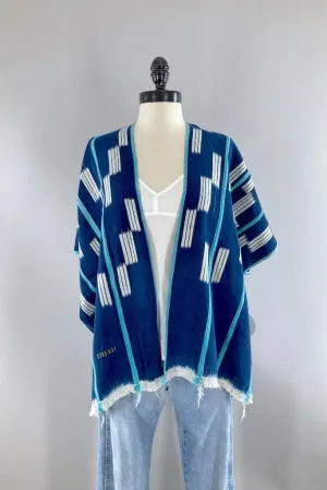 Indigo Cotton Cardigan Kimono