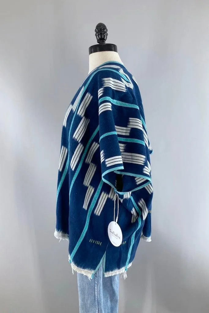 Indigo Cotton Cardigan Kimono
