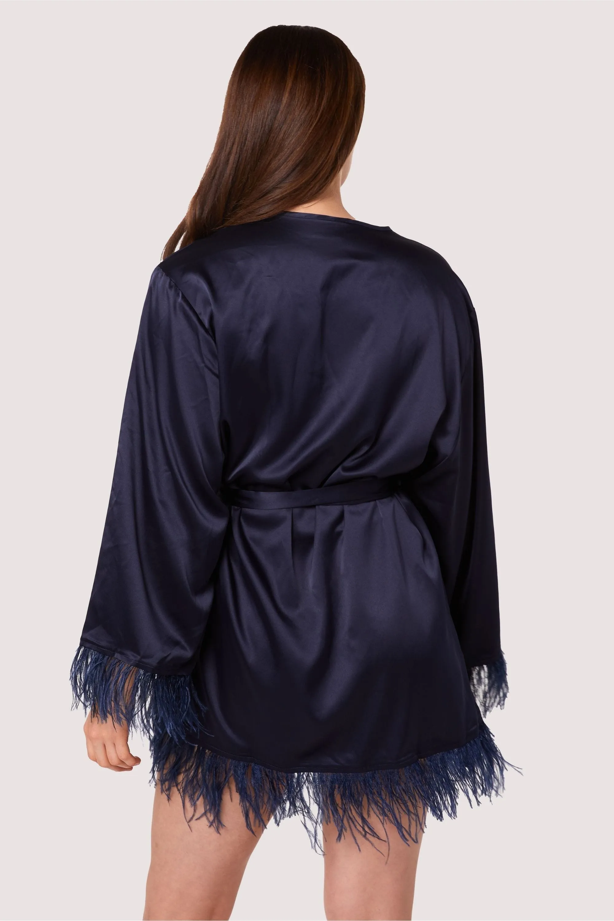 Iris Teal Feather Kimono