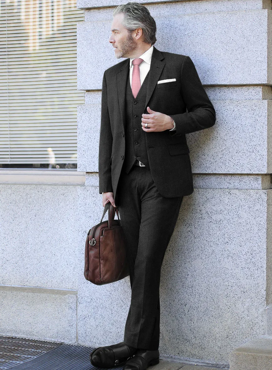 Italian Arllo Charcoal Wool Suit