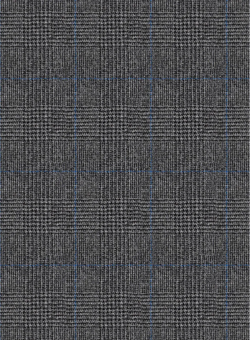 Italian Burta Dark Gray Glen Flannel Jacket