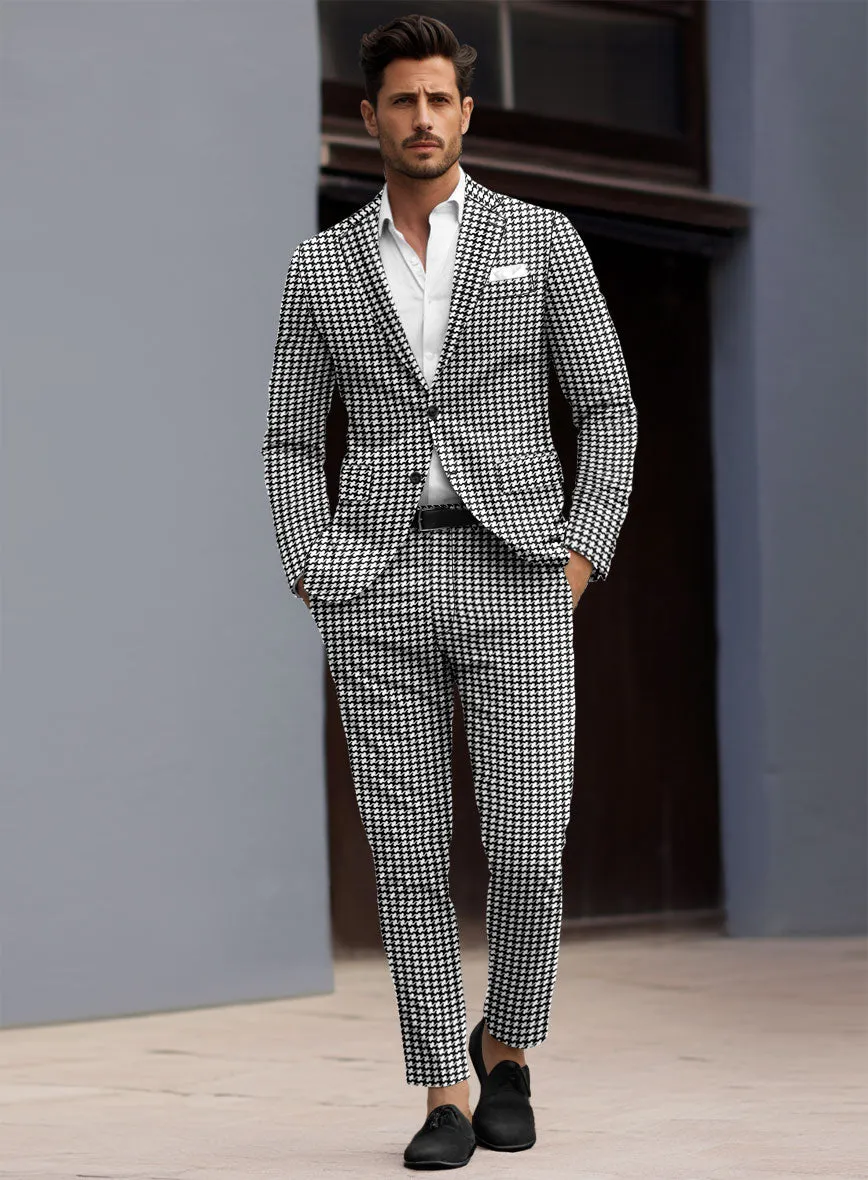 Italian Cotton Silk Bold Houndstooth Suit