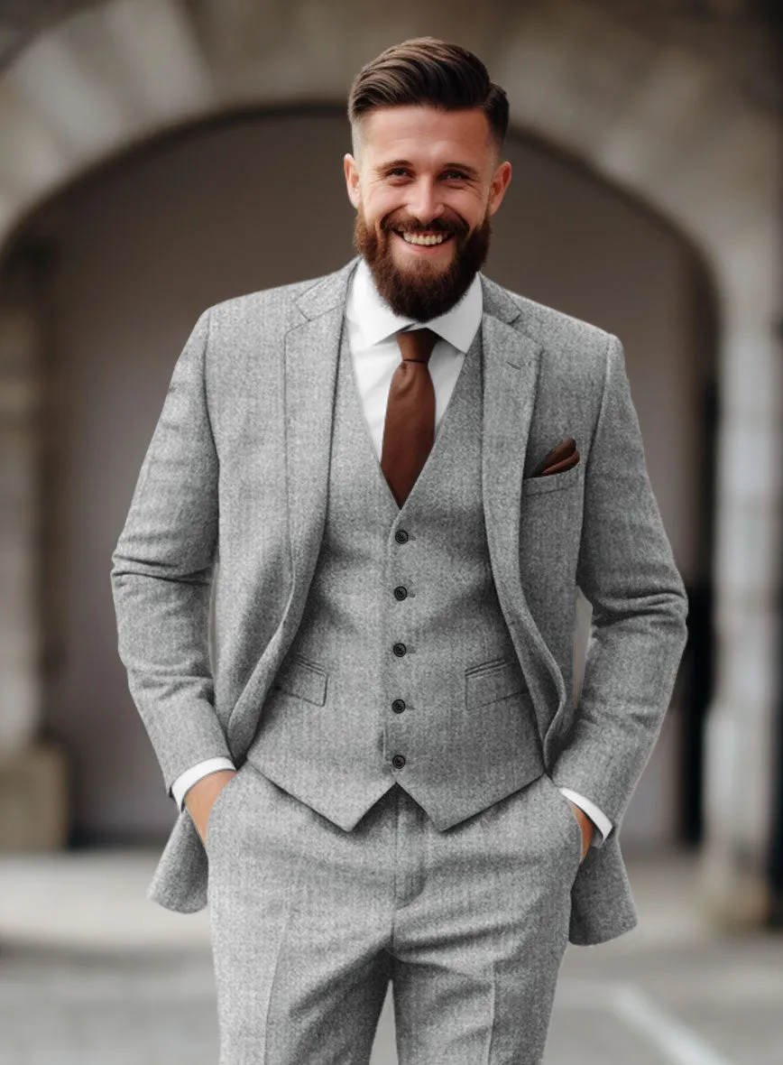Italian Empire Gray Tweed Suit