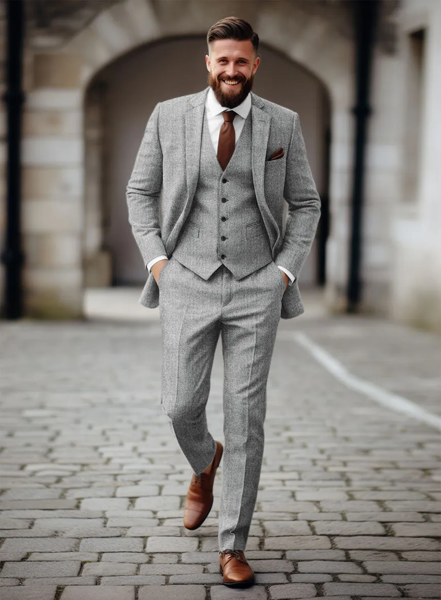 Italian Empire Gray Tweed Suit