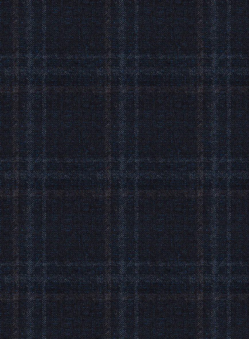 Italian Gaze Blue Checks Flannel Jacket
