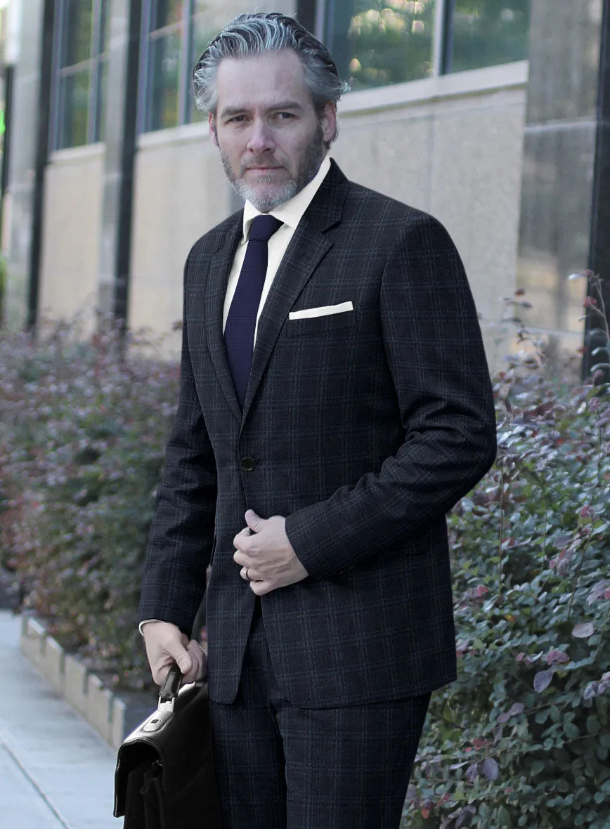 Italian Gaze Blue Checks Flannel Jacket