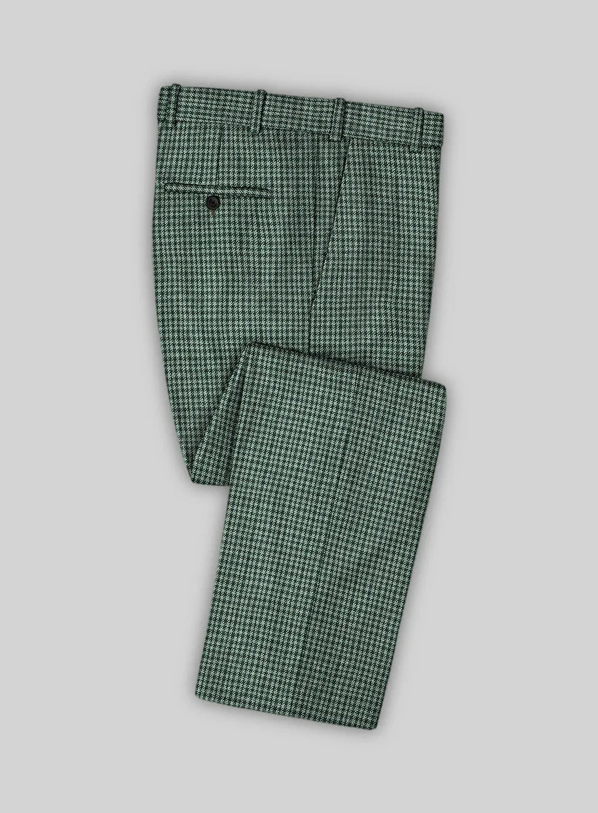 Italian Green Houndstooth Tweed Suit