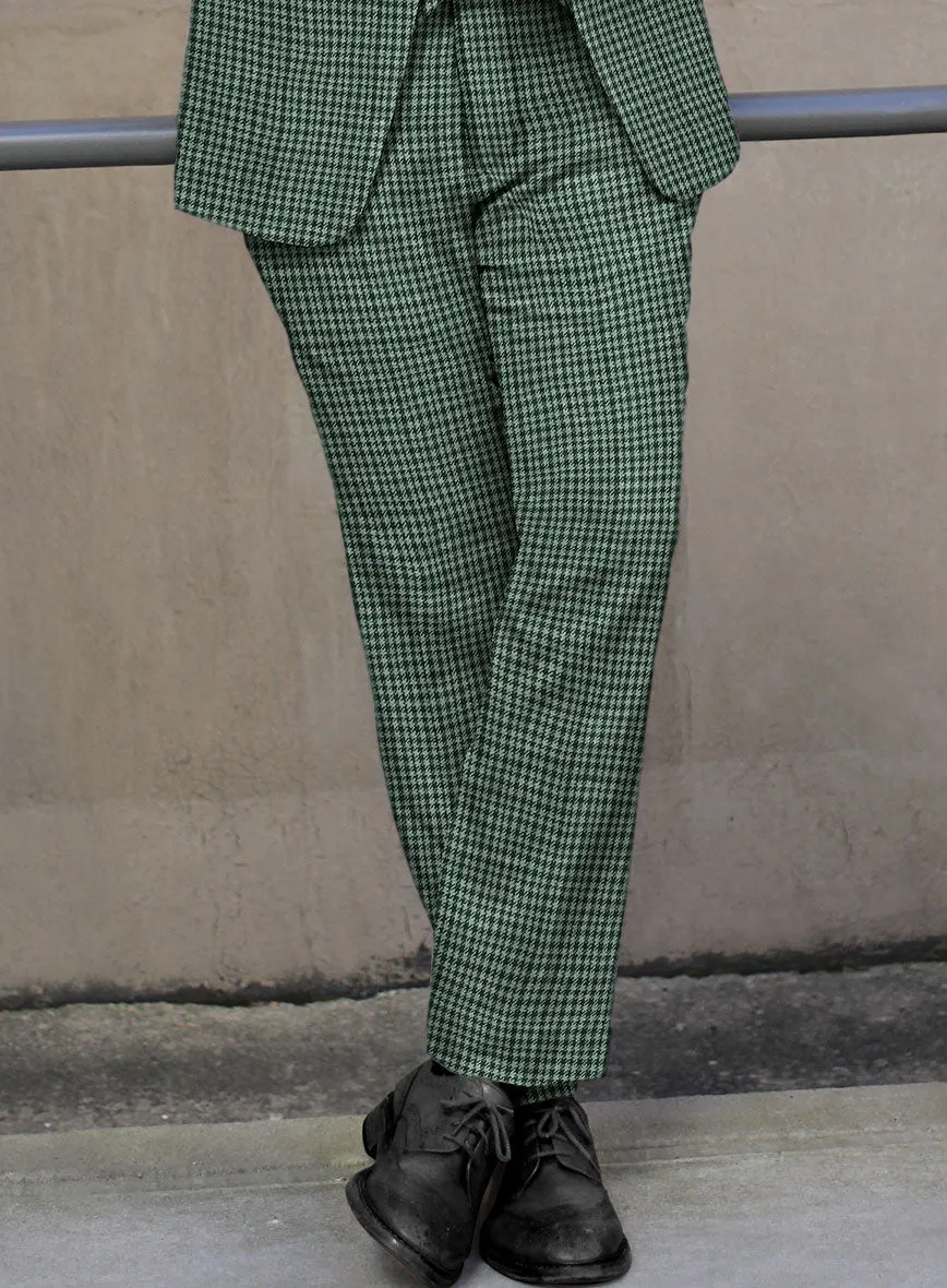 Italian Green Houndstooth Tweed Suit
