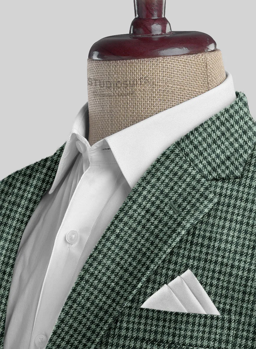 Italian Green Houndstooth Tweed Suit