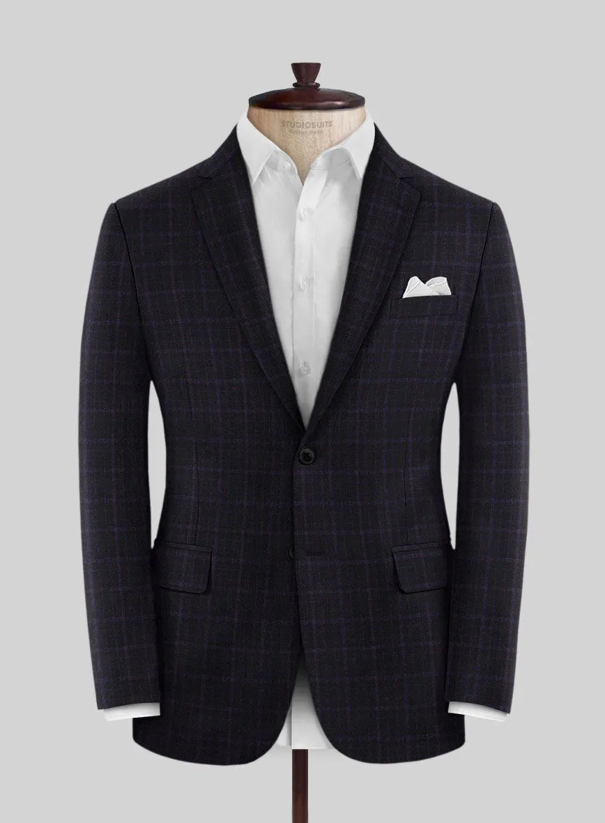 Italian Heliar Midnight Blue Wool Suit