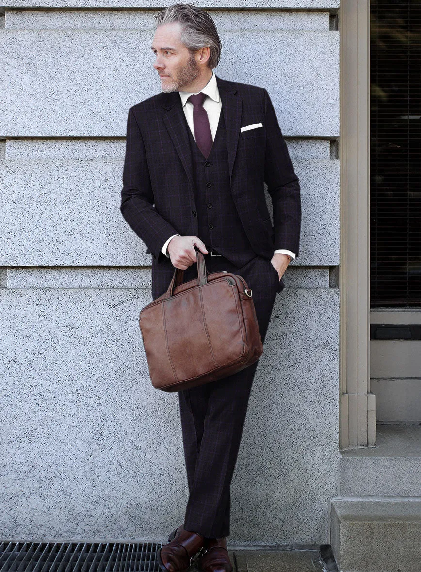 Italian Heliar Midnight Blue Wool Suit