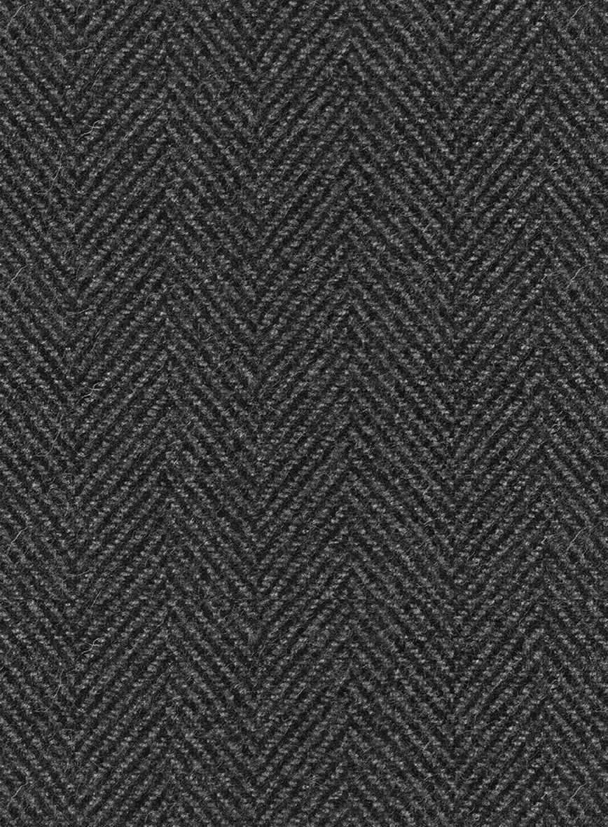 Italian Highlander Charcoal Herringbone Tweed Suit