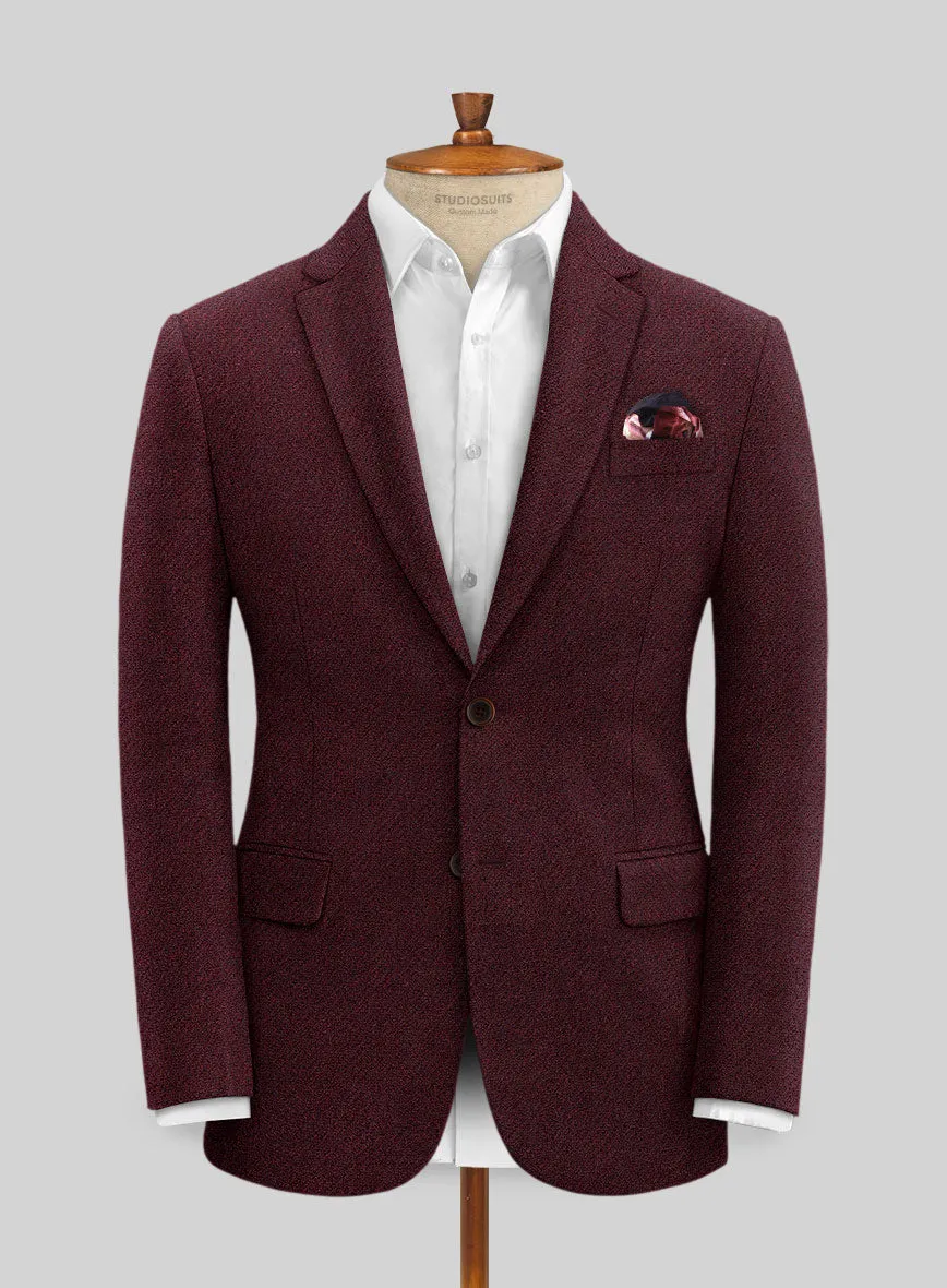 Italian Highlander Wine Tweed Suit