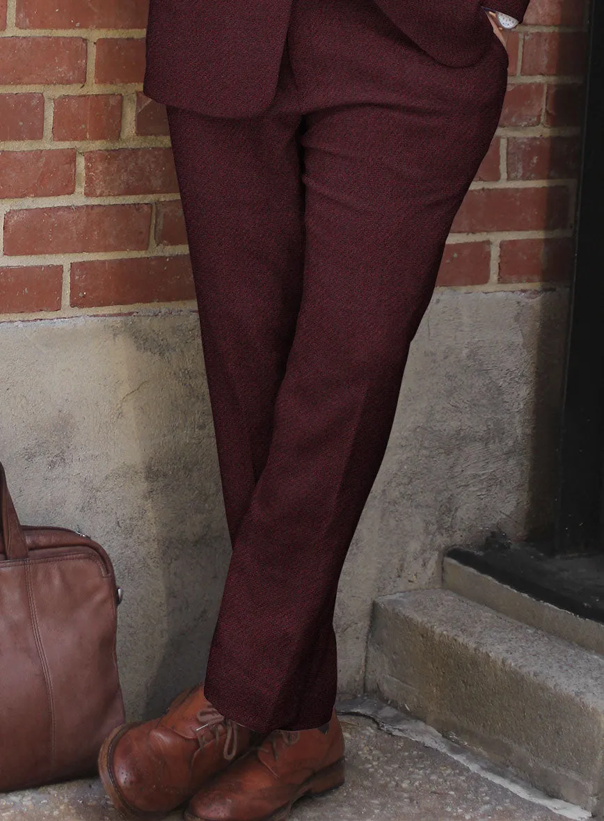 Italian Highlander Wine Tweed Suit