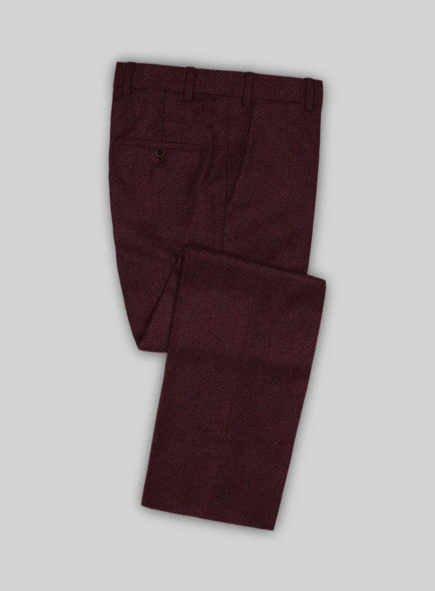 Italian Highlander Wine Tweed Suit