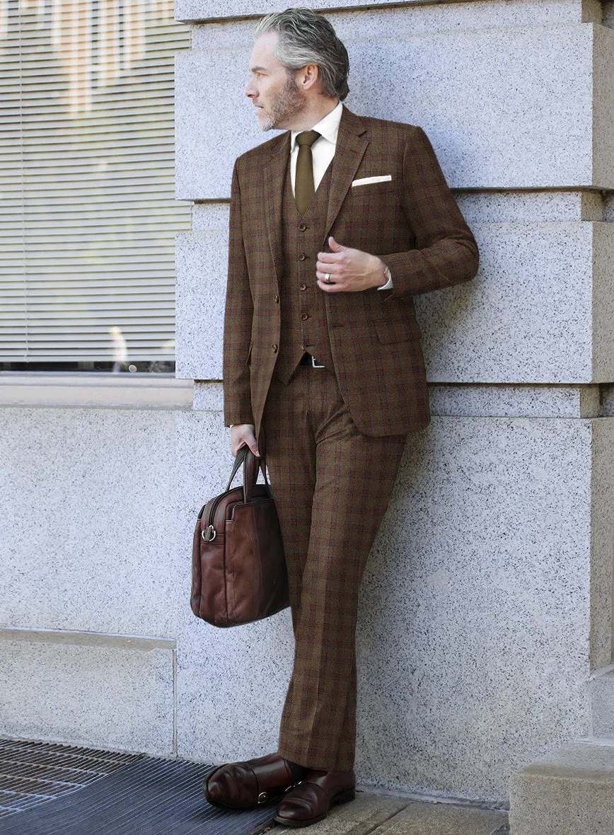 Italian Iana Brown Wool Suit